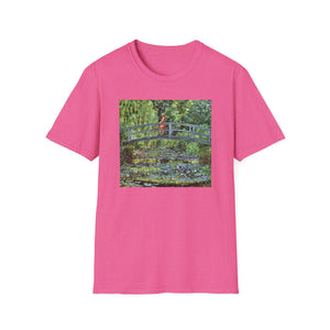 Impressionist Bridge Bike Ride Tee Inspired by Monet  Vintage Art T-Shirt Art Lover Gift, Nature Apparel, Birthday Gift, Relaxed Fit