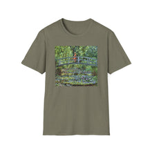 Load image into Gallery viewer, Impressionist Bridge Bike Ride Tee Inspired by Monet  Vintage Art T-Shirt Art Lover Gift, Nature Apparel, Birthday Gift, Relaxed Fit
