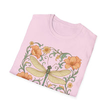 Load image into Gallery viewer, Art Nouveau Dragonfly T‑Shirt • Floral Insect Vintage Botanical Tee • Nature Lover Gift, Summer Outfit
