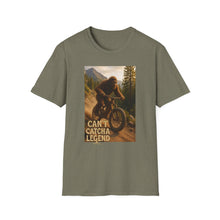 Load image into Gallery viewer, Can’t Catch a Legend T-Shirt – Funny Sasquatch MTB Shirt | Bigfoot Mountain Bike Tee | Mountain biker , MTB shirt
