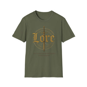 Legendary Lore Unisex Softstyle T-Shirt | Fantasy Graphic Tee for Gamers and Story Lovers | Great Gift for Birthdays, Holidays, or Every Day