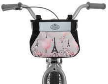 Load image into Gallery viewer, Tote &amp; Kari Kids Bike Basket with Cup Holder ∣ Waterproof &amp; Durable Accessories ∣ Children&#39;s Front Handlebar Bag ∣ Rugged Zipper Pocket, Fits Girls, Boys, Kids &amp; Adult Bicycles &amp; Scooters Unicorn, Space, Axolotl, Paris Patterns

